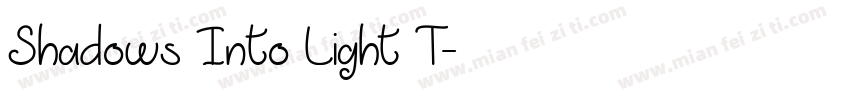 Shadows Into Light T字体转换